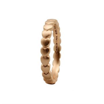 Christina Jewelry & Watches - Hearts ring - forgyldt sølv 800-1.4.B